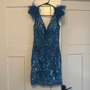 Blue homecoming dress